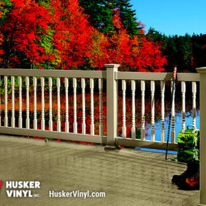 3.5' Keystone Colonial Railing With Changing Fall Tree Colors