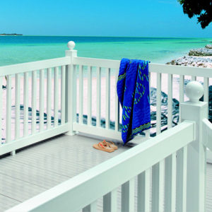 3' Square Railing Vinyl White Fencing
